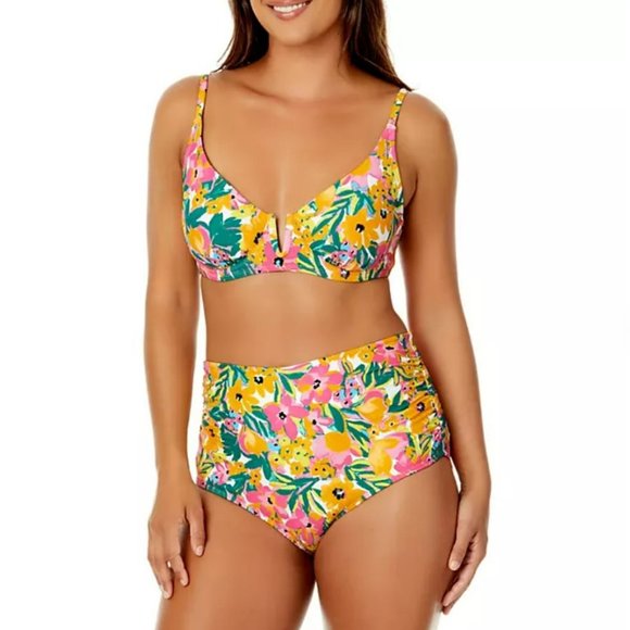 NWT Anne Cole Limited Edition Bikini Swim V-Wire Top and Convertible Bottoms - Picture 5 of 16